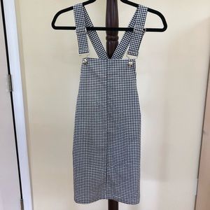 NWT Gingham Overall Dress